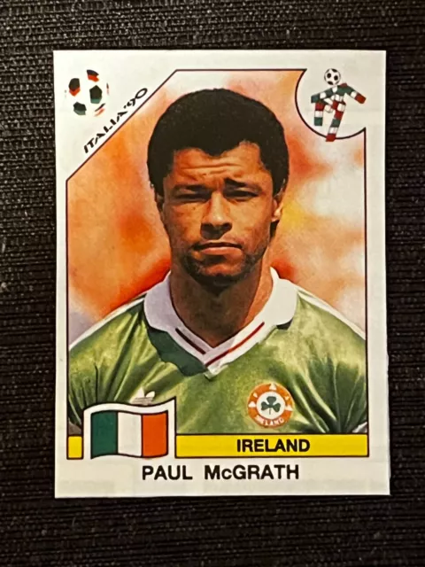 Sticker Panini World Cup Italy 90 Paul Mcgrath Ireland # 430 Recup Removed