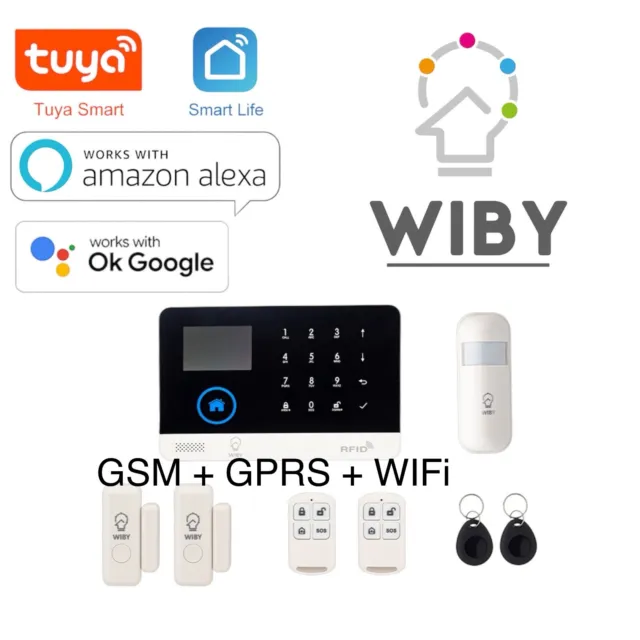 Wiby Sistema Di Allarme Wifi Intelligente Domotico GSM+GPRS+WIFi Alexa Google