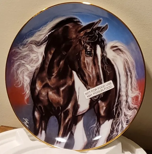 Retired Danbury Mint Arabian Horse Plate SPIRIT WIND  by Susie Morton 1993