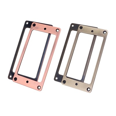 2 Cadres De Ramassage Guitare Électrique Humbucker - Anneaux Métal Solides Argent/Noir/Or