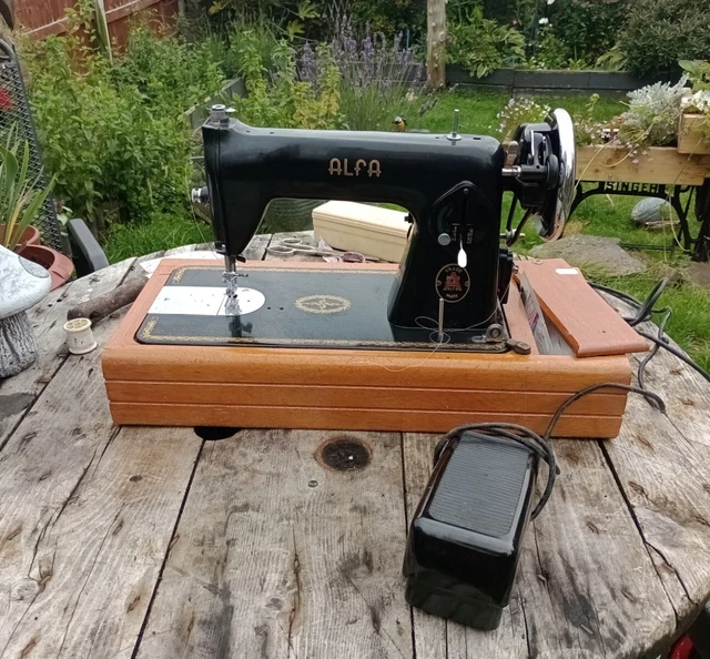 VINTAGE ALFA SEWING Machine Semi Industrial..Leather Canvas Heavy Duty