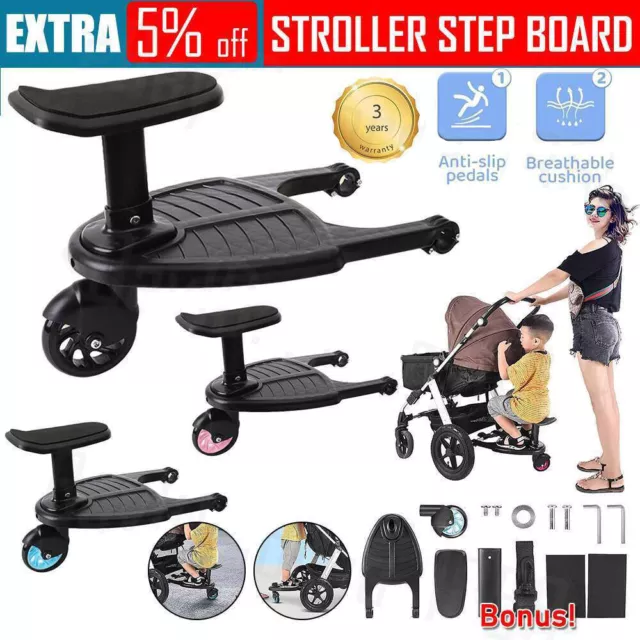 Kids Stroller Step Board Toddler Buggy Wheel Buggy Board Skateboard For Prams