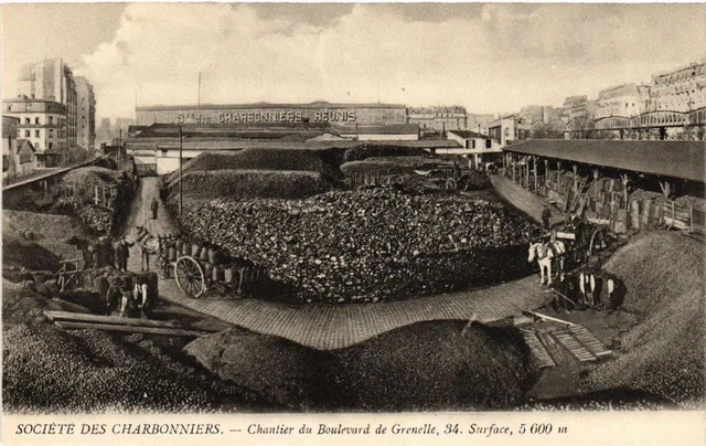 CPA PARIS 15e Societe des CHARBONNIERS Chantier du Bd de Grenelle (536089)
