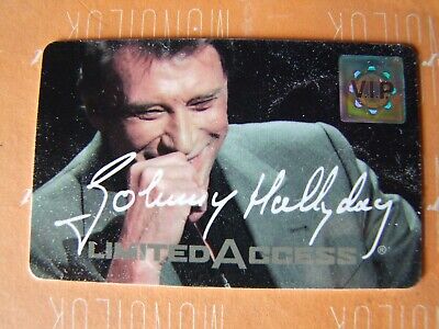 LIMITED ACCESS 2006 JOHNNY HALLYDAY carte membre VIP format carte téléphone 
