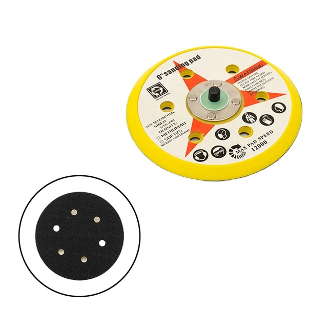 150mm Sanding Pad Pneumatico Floccato Carta Abrasiva Lenzuolo Ventosa Floccaggio