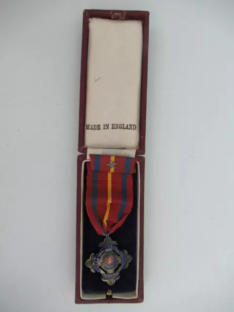 Usa Salvation Army 25 Year Service Medal. Silver. Named. Marked. Boxed. Rr!