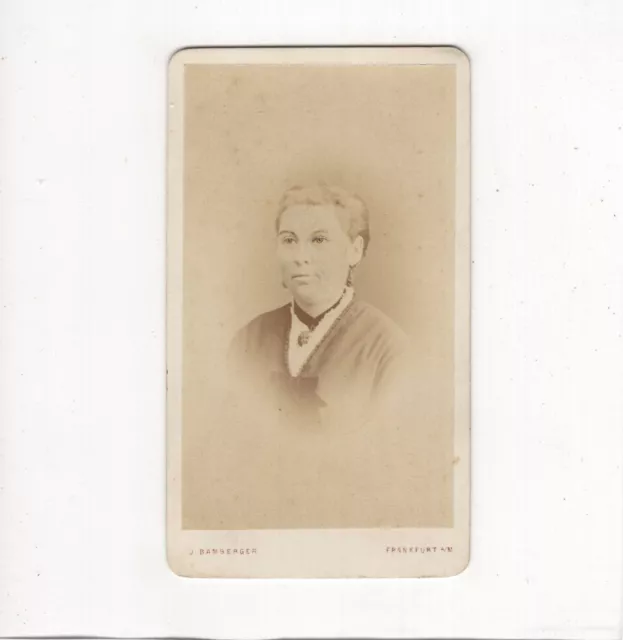 Joseph Bamberger CDV Foto Damenportrait - Frankfurt Main 1870er