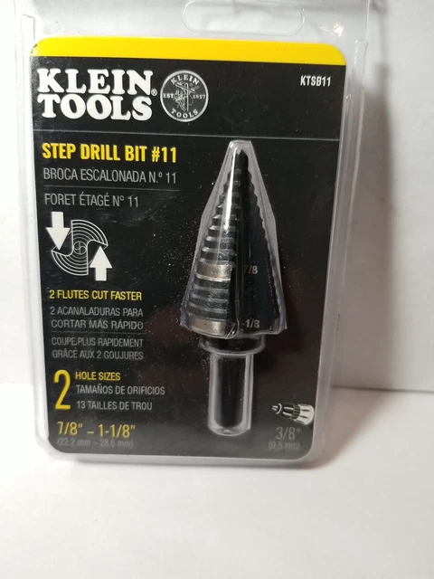 Klein Tools KTSB11 Double Fluted Step Drill Bit