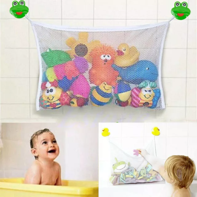 🔥 Large Kids Baby Bath Toy Tidy Organiser Mesh Net Storage Bag Holder Bathroom
