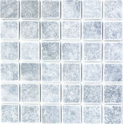 Mosaico azulejo mármol piedra natural gris claro Bardiglio baño cocina 40-40048_b |1 alfombra