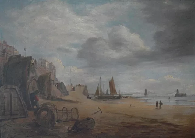 Views Of Brighton And Sussex Pair Oil Paintings John Thorpe 1849 Early Victorian