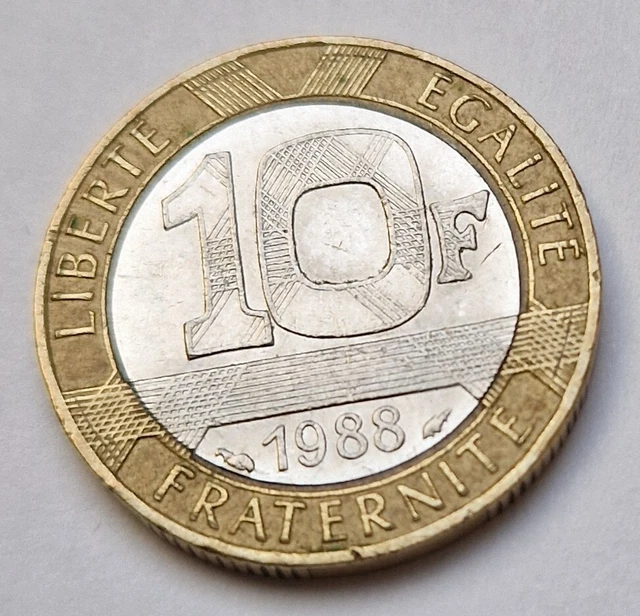 Pièce de monnaie 10 Francs Génie de la Bastille 1988 République Française