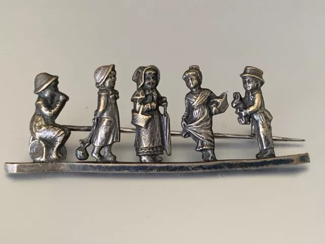 Schöne Antique Viktorianisch Französisch Creator Brosche -metalwork, Group Von