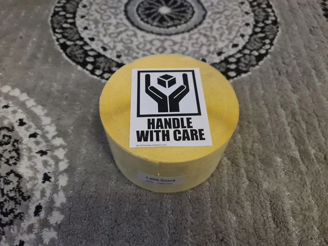 "HANDLE WITH CARE" 1000 Stück Versand- / Warnaufkleber 7,5 x 10 cm #2