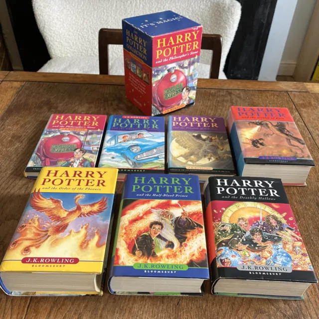 Harry Potter Complete Hardback Book Set 1-7 Bloomsbury Some 1st Editions
