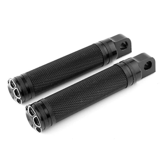 Poggiapiedi anteriori posteriori anteriori montaggio maschile motore alluminio poggiapiedi adattabili a pedale Harley XL1200N BLK