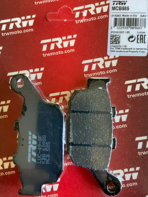 TRW Lucas  Bremsbelag Bremsbeläge hinten MCB585 ABE Honda Suzuki Triumph Yamaha