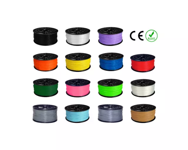 Filament Imprimante 3D Fil ABS 1.75mm Norme CE ROHS Impression Couleur au Choix