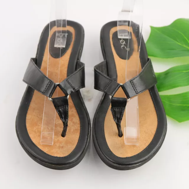 Born Women's Faina Sandal Size 9 Thong Slide Flip Flop Black Vegan Opanka  Shoe