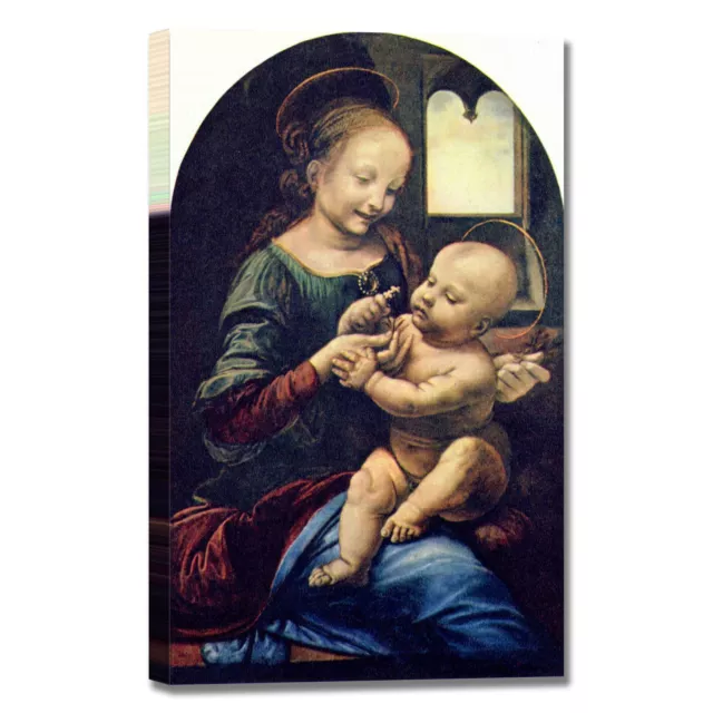 da Vinci Madonna Benois design quadro stampa tela dipinto telaio arredo casa