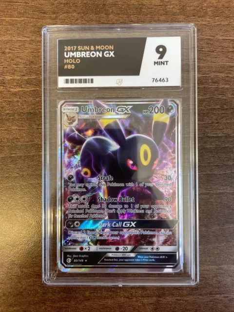 Umbreon GX 80/149 Sun & Moon 2017 Pokémon Card - Ace Graded Mint 9