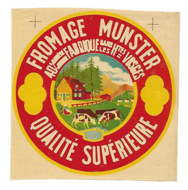 Etiqu. FROMAGE MUNSTER HTES VOSGES Neuve