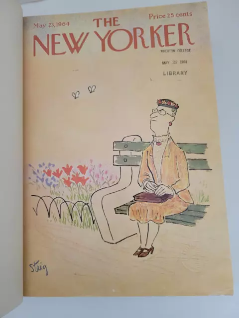 New Yorker May-Aug 1964 Bound Volume #40 13 Issues Steig Peter Arno Getz Covers
