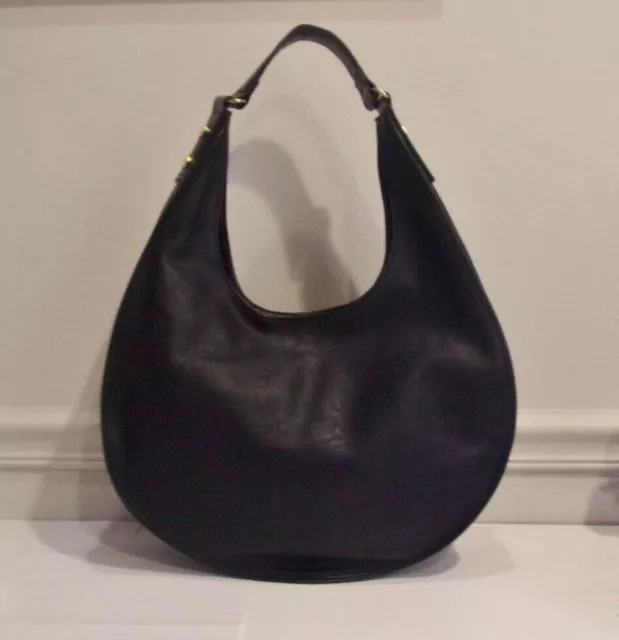 NWT French Connection,Black Smooth & Embossed Croc Pattern Faux Leather Hobo Bag