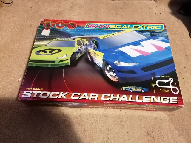 MICRO SCALEXTRIC STOCK Car Challenge Slot Car Racing Set EUR 35 17