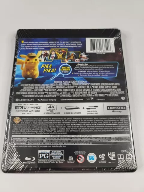 Pokémon Detective Pikachu (4K UHD & Blu-ray 2019) New Sealed Read Description 2