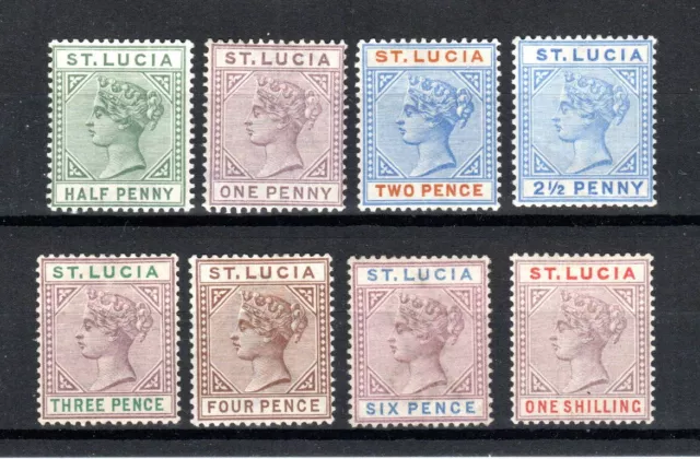 St Lucia 1891-98 values to 1s SG 43-50 MH