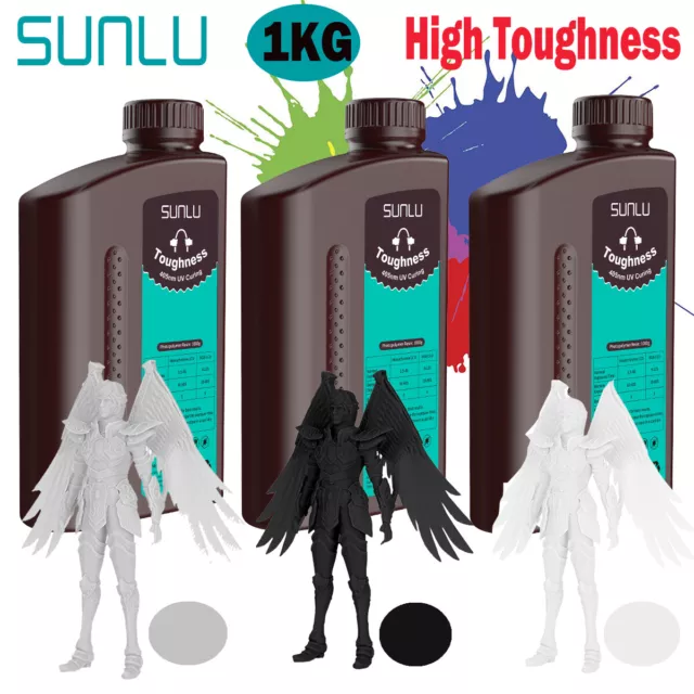 SUNLU Zähigkeit Resin 1KG,High Toughness 3D Resin,Hart Zäh Flexibel Mehrfarbig