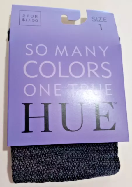 HUE Opaque Tights with Control Top Size 1 fits 100-150 lbs Black - NWT