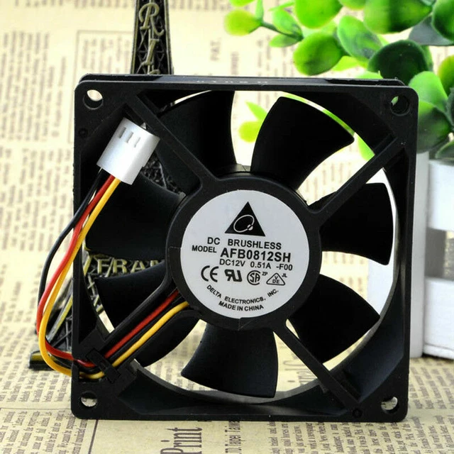Delta AFB0812SH F00 Cooling Fans DC 12V 0.51A 3pin PWM CPU Heat Cooler Fan 80mm