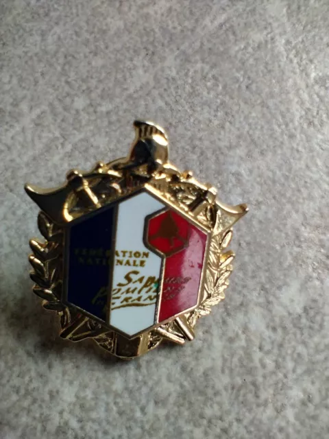 médaille militaire insigne fédération nationale sapeur pompier arthus pin's