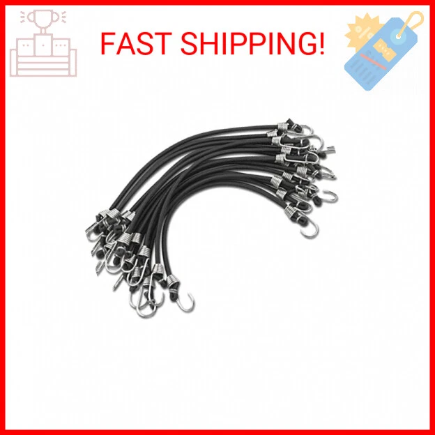15 Pack Heavy Duty Bungee Cords with Hooks 11 Inch Mini Rubber Bungee Cord Elast
