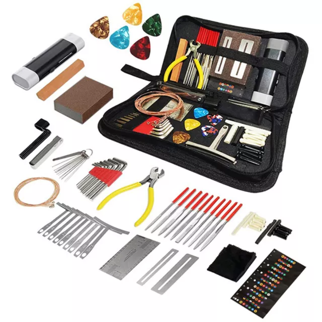 72x Professional Guitar Tools Kit Repair Setup Maintenance Adjustments Cleaning