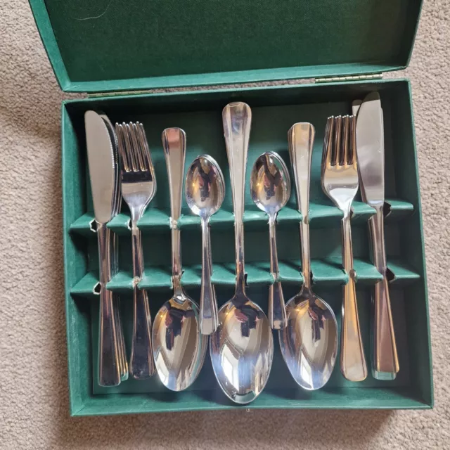 John Lewis cutlery set 1990s flatware NAPLES Abert Italy 18/10 32 piece Boxed