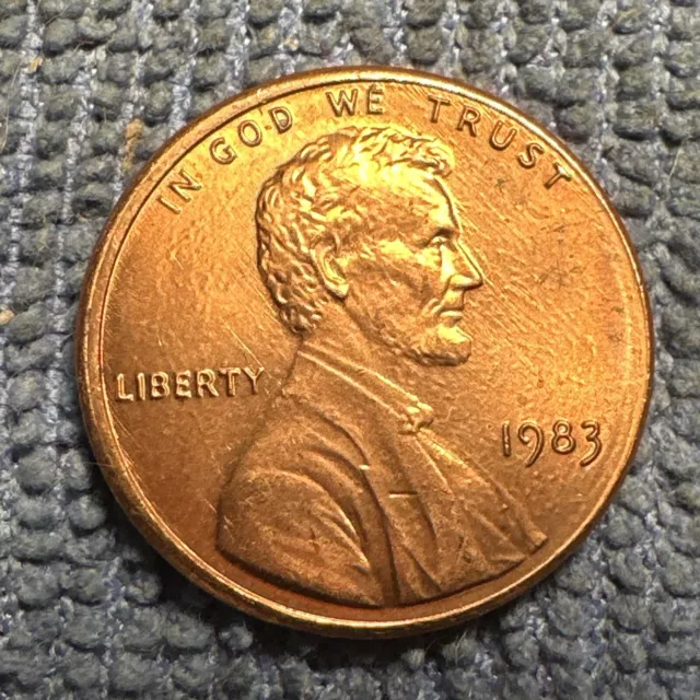 1983 Lincoln Cent DDR Error Penny! Beautiful Coin! Machine Doubling Red!