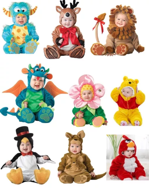 New Baby Boys Girls Toddler Animal Halloween Party Fancy Dress Costume Jumpsuit