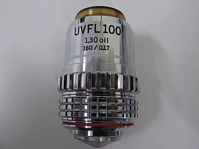 Olympus UVFL 100X Mikroskop Objektiv Fluoreszenz UV FL Iris 1,3 160/0,17