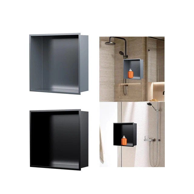 Baño-Instalación, Ducha, Armario de pared, Estante de ducha, Nicho Empotrado en Pared