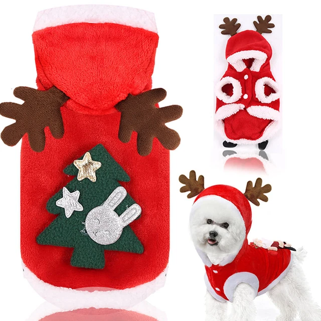 Accessori cuccioli flanella animale domestico camicia cani abbigliamento natalizio caldo inverno 〇