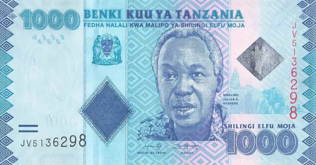 Tanzania 1000 Shillings 2010 UNC