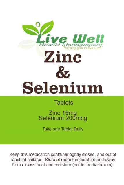 Live Well zinc 15 mg et comprimés de sélénium 200 mcg, santé immunitaire peau ongles 3