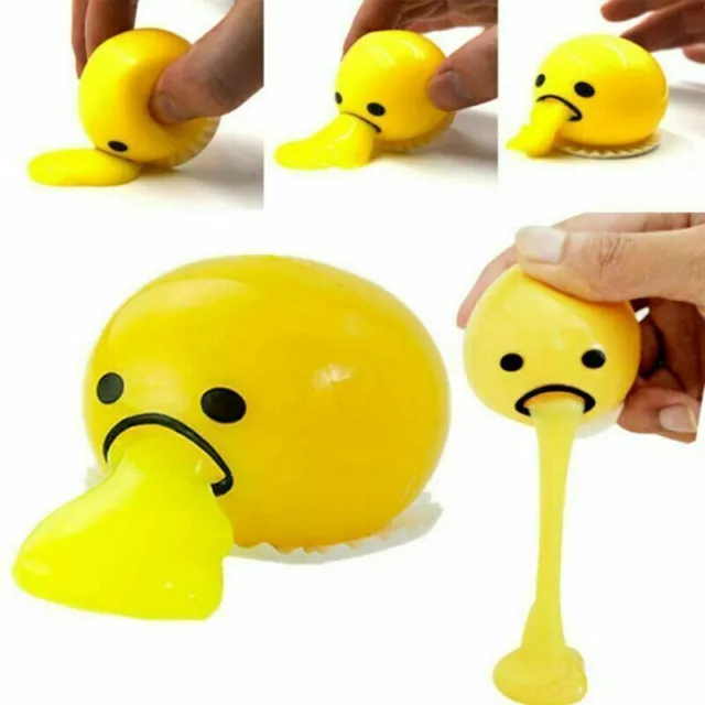 SQUISHY PUKING EGG Yolk Squeeze Ball With Yellow Goop Relieve Stress Relief  Toy- $5.98 - PicClick AU