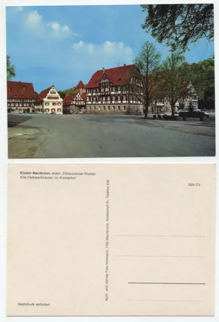 24523 - Maulbronn Monastery - half-timbered houses in the monastery courtyard - old postcard