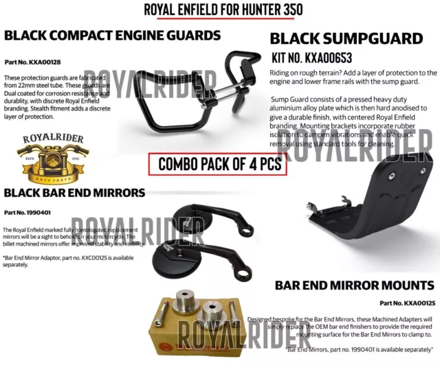 Se adapta a Royal Enfield COMBO PACK DE 4 para Hunter 350