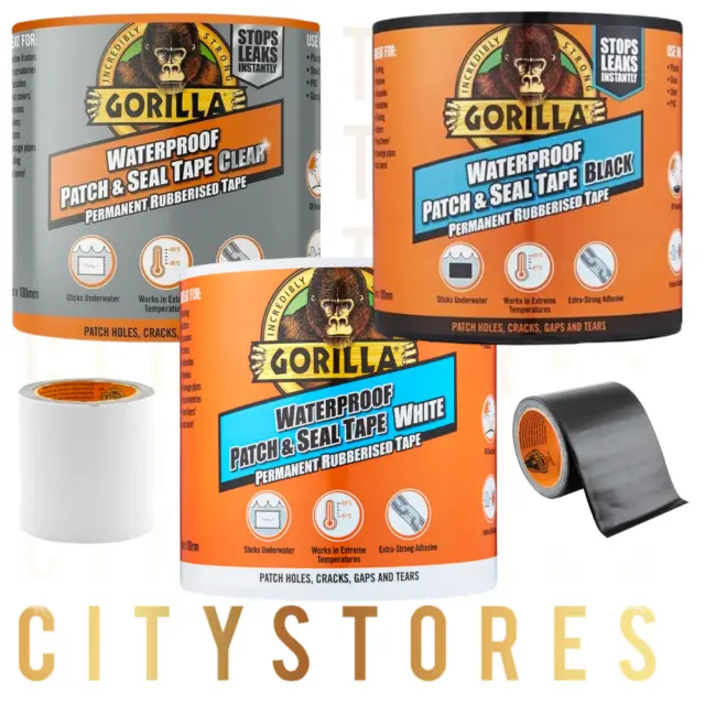 Gorilla Waterproof Patch and Seal Tape Permanent Rubberised Tape
