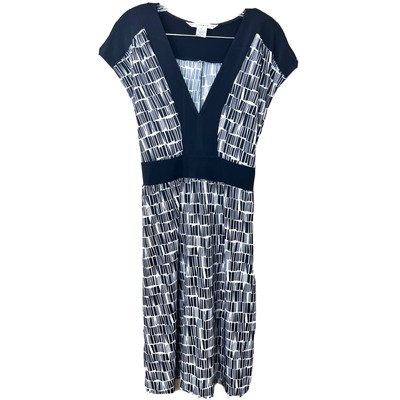 AA Studio AA Women's Sleeveless Dress Sz 16 Black and White Fit and Flare Career